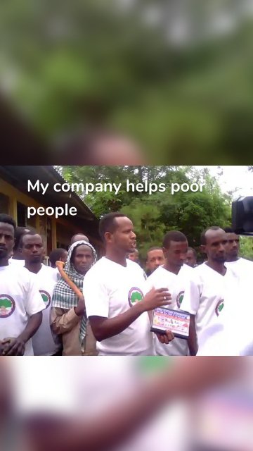 My company helps poor people